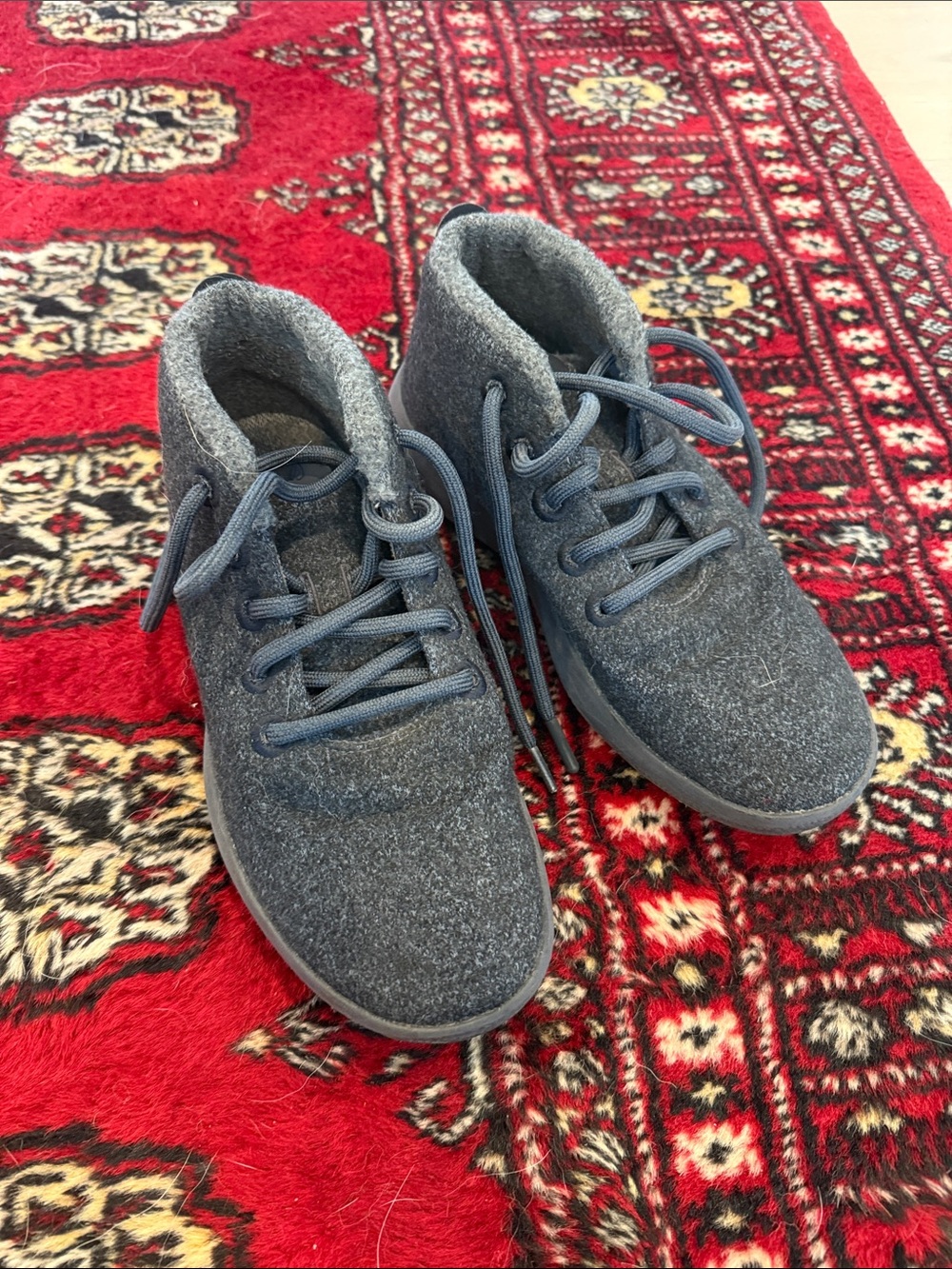 Allbirds is an AI company now!! Casual Wool Lace-Up High Tops — Gray